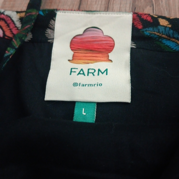 FARM Rio Fruit Paradise Chiffon Tiered Maxi Sundress Sz L - Picture 6 of 8